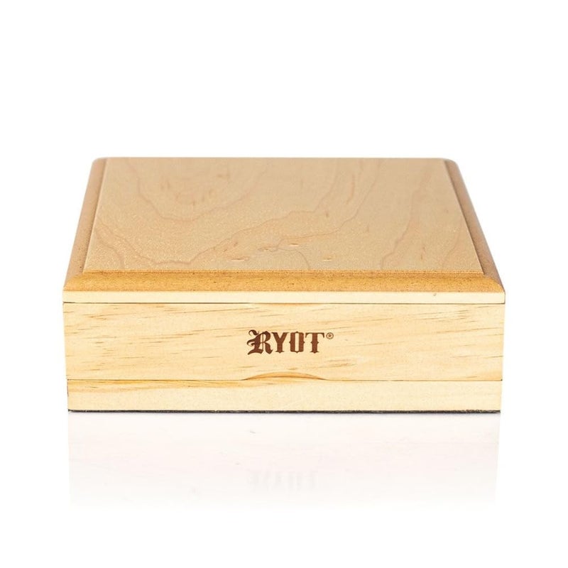 RYOT 7x7 Solid Top Screen Box in Natural | Wide Wooden Box Perfect for Sifter - Monofilament Mesh Screen - Glass Base Tray - Prep Card - Storage Divider - Image 1